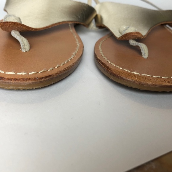 Soludos lace up gold leather roman sandals sandal - Picture 6 of 6